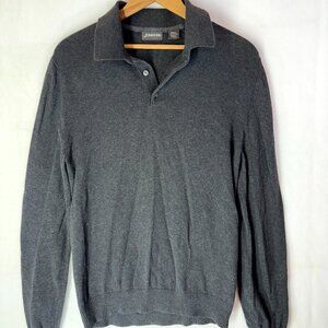 St John's Bay Charcoal Collared Knit Pullover